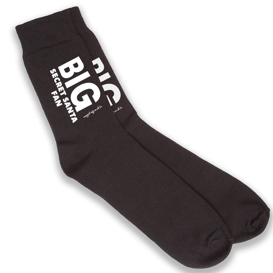 Big Secret Santa Fan Black Socks, funny gift
