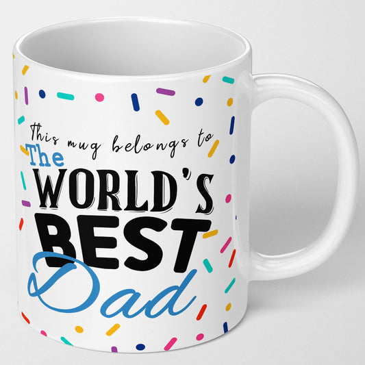 Worlds best dad mug gift for fathers day, coffee mug gift