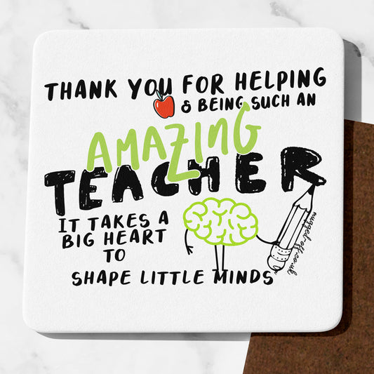Teacher Gift Ideas - Amazing Teacher Gifts Ideal End Of Term Teacher Presents It Takes A Big Heart To Shape Little Minds Solid Wood Coaster