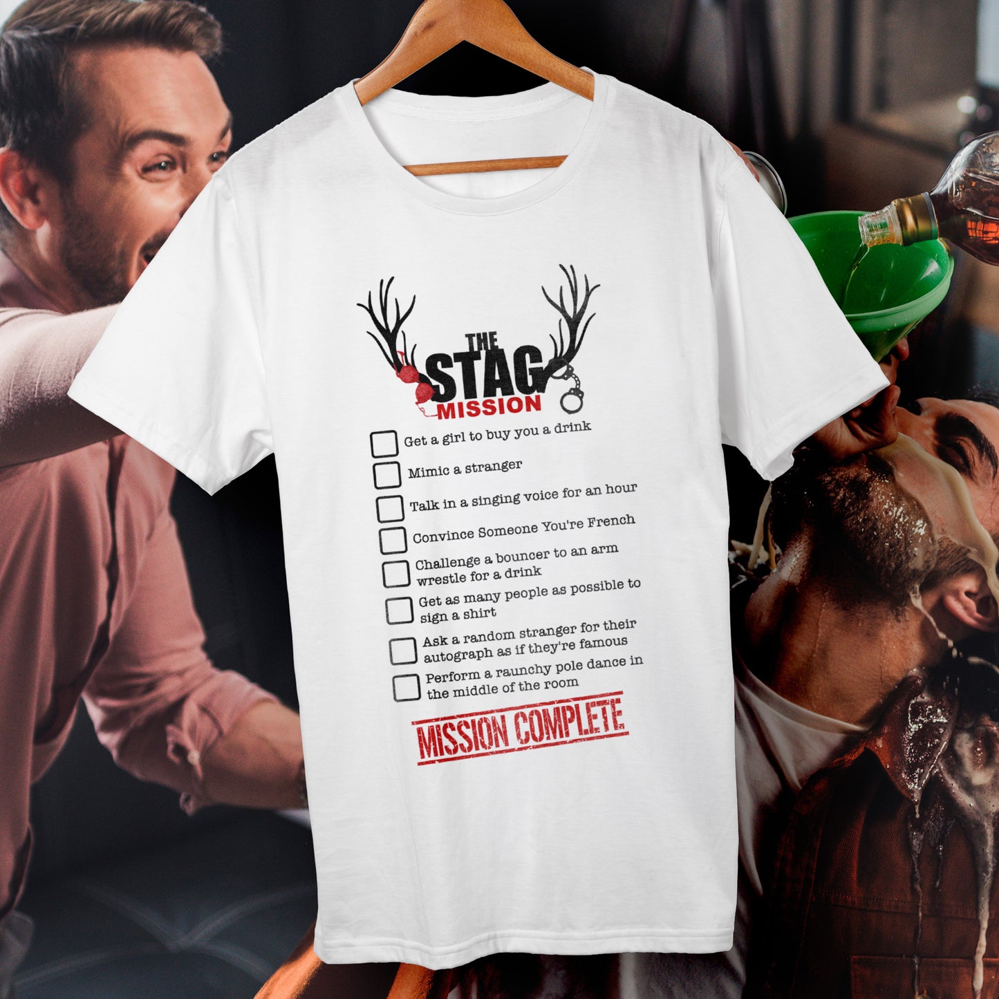 Stag Do T-Shirt Checklist Stag Party T-Shirt Bachelor Party
