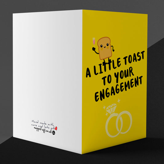 Engagement Greeting Cards A Little Toast to Your Engagement, Congratulations Greetings Card, A5 Size, Blank Inside Engagement Card Funny