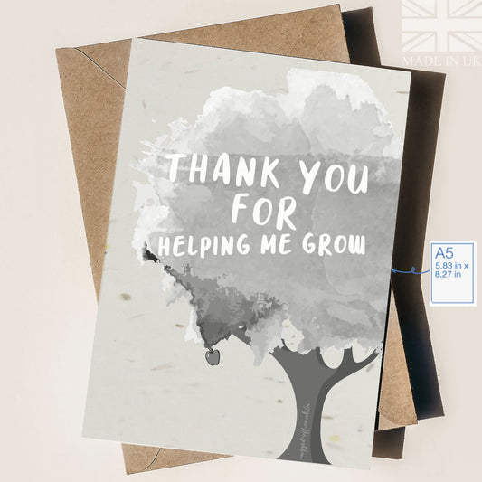 Teacher Card Seed card, teacher gift, thoughtful gift for leaving school