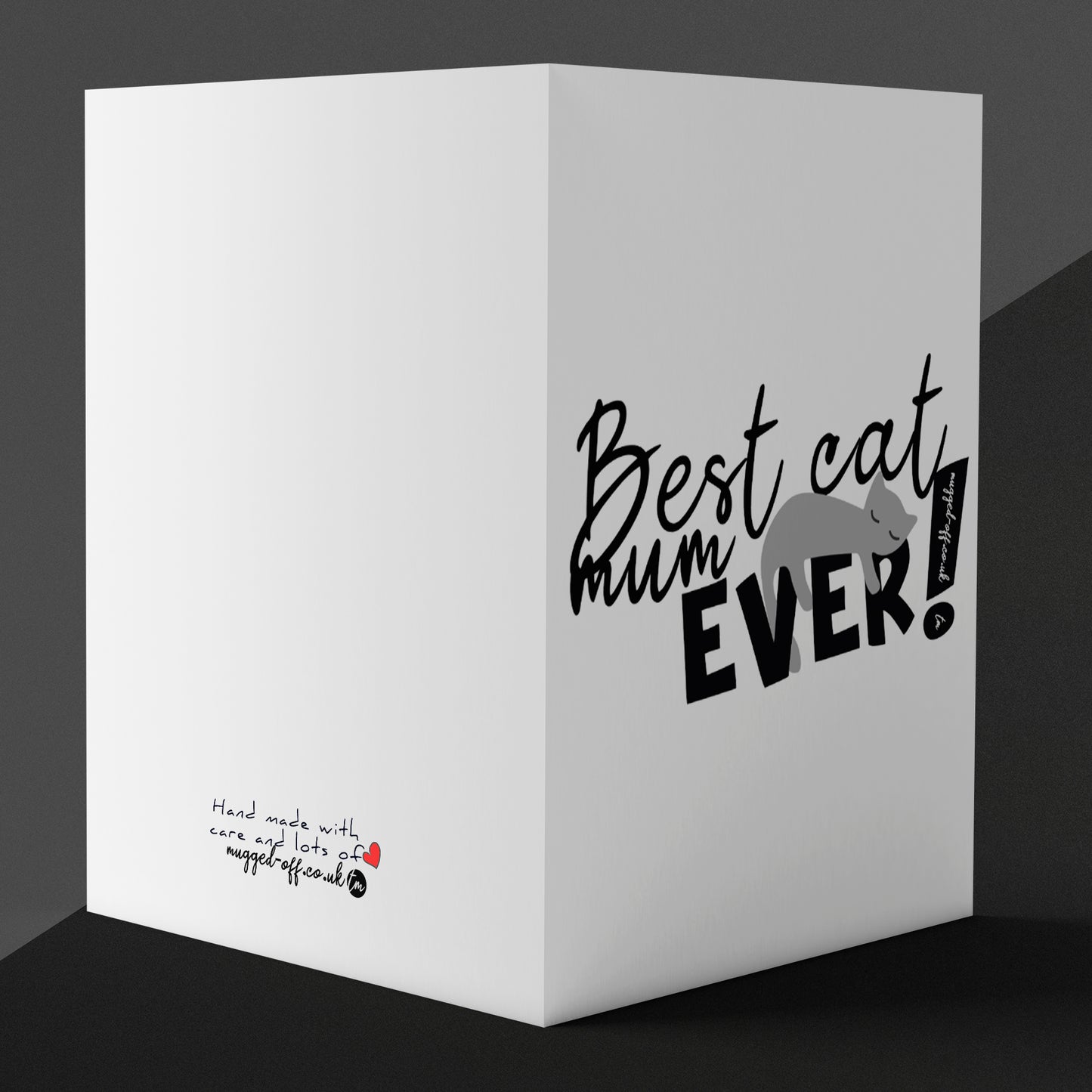 Best Cat Mum Ever Greeting Card, for Mum, birthday Mother's Day any occasion blank inside