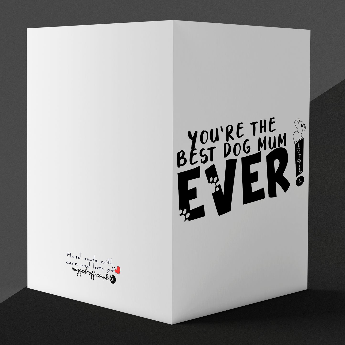 Best Dog Mum Ever Greeting Card, Birthday, Mother's Day, Blank Inside