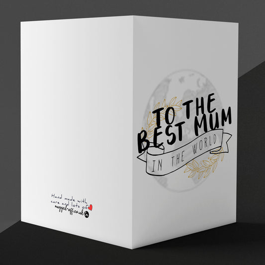 Best mum in world card, cheap gift for mum for mothers day or birthday