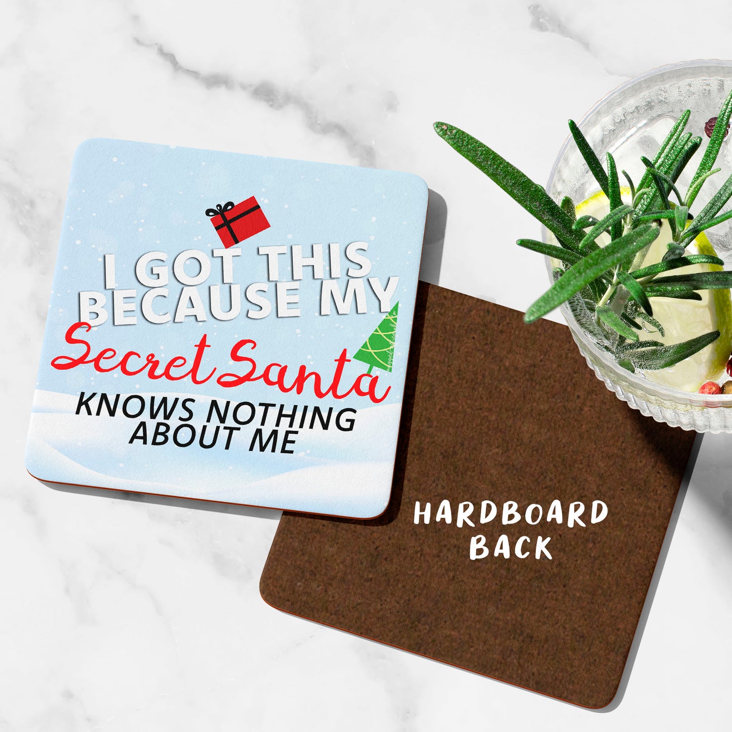 I Got This Coaster Because My Secret Santa Knows Nothing About Me Secret Santa Boss Colleague Gifts