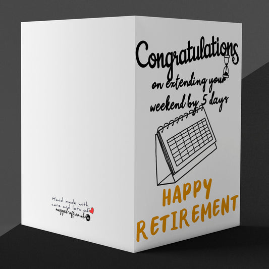 retirement card "congratulations" funny gift card for a leaving, retiring colleague