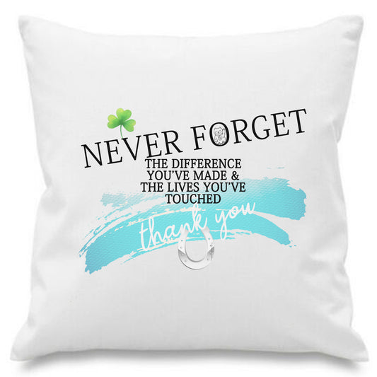 Pillow cover gift "never forget..." gift for someone who made a difference