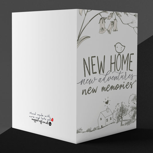 New House Cards - New home card blank with envelope, keepsake congratulations welcome to your new home card for friends or family A5 Size