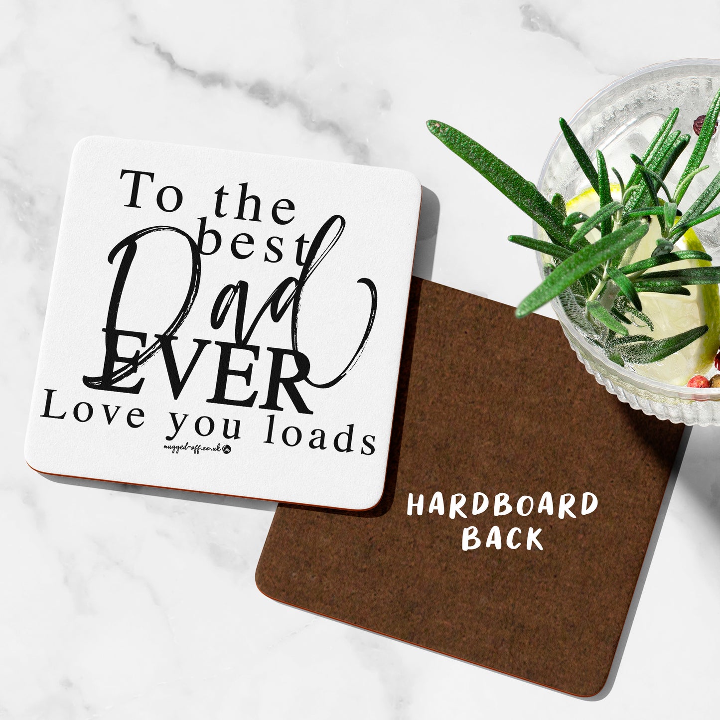 Dad Gift Father's Day Coaster Dad Birthday To The Best Dad Ever Love You Loads Cute Dad Presents