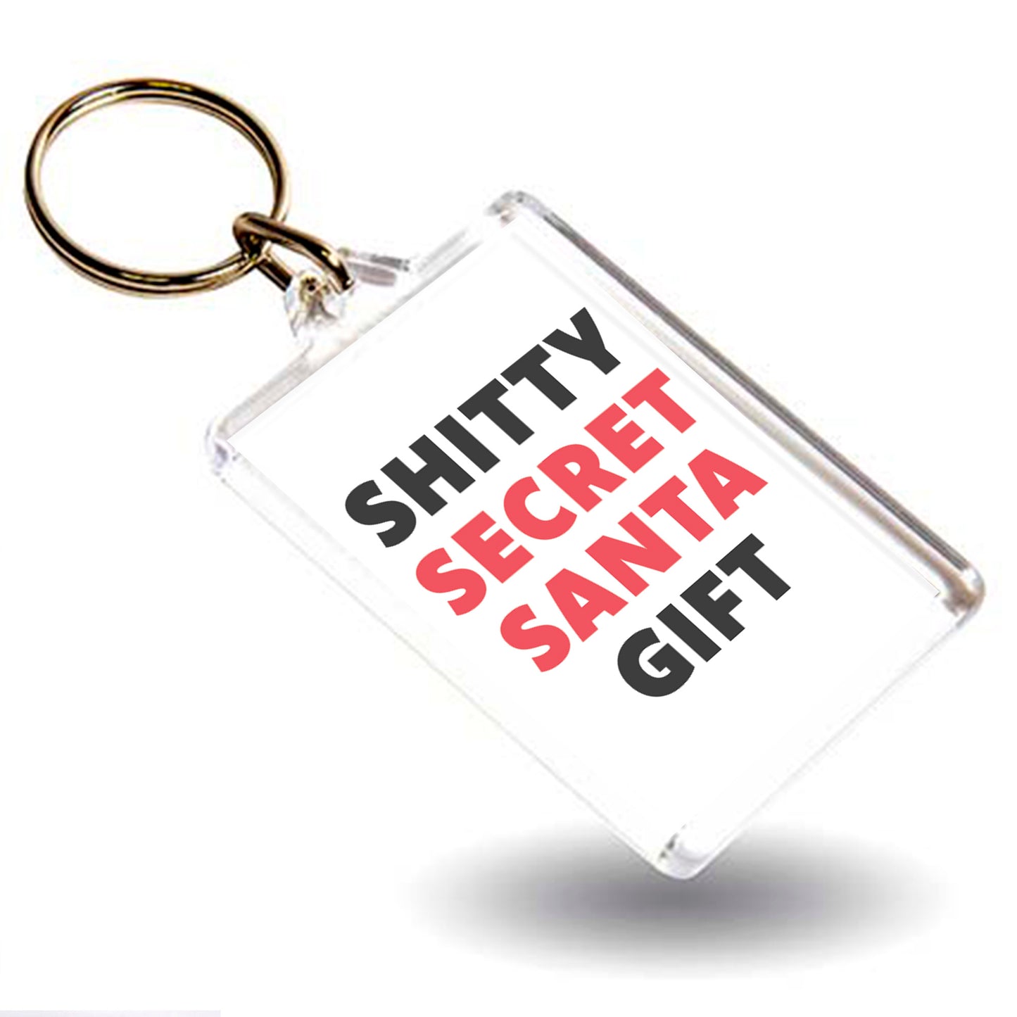 Shitty Secret Santa Gift Keyring, Funny Joke Secret Santa Under £5 Colleague Office Gift