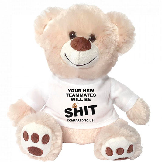 funny leaving gift teddy, new teammates funny leaving work gift
