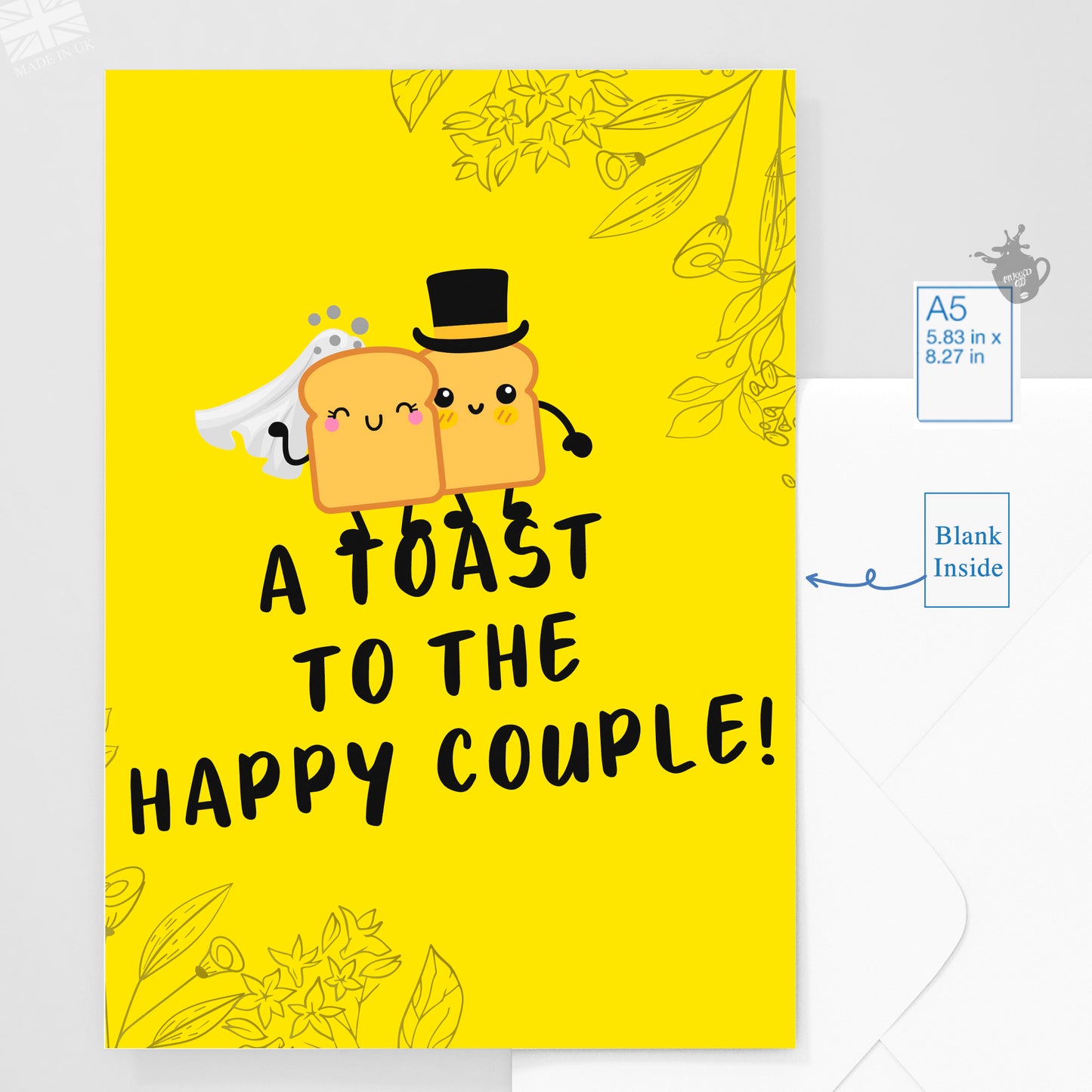 A Toast To The Happy Couple Wedding Funny Card Congratulations Wedding Day