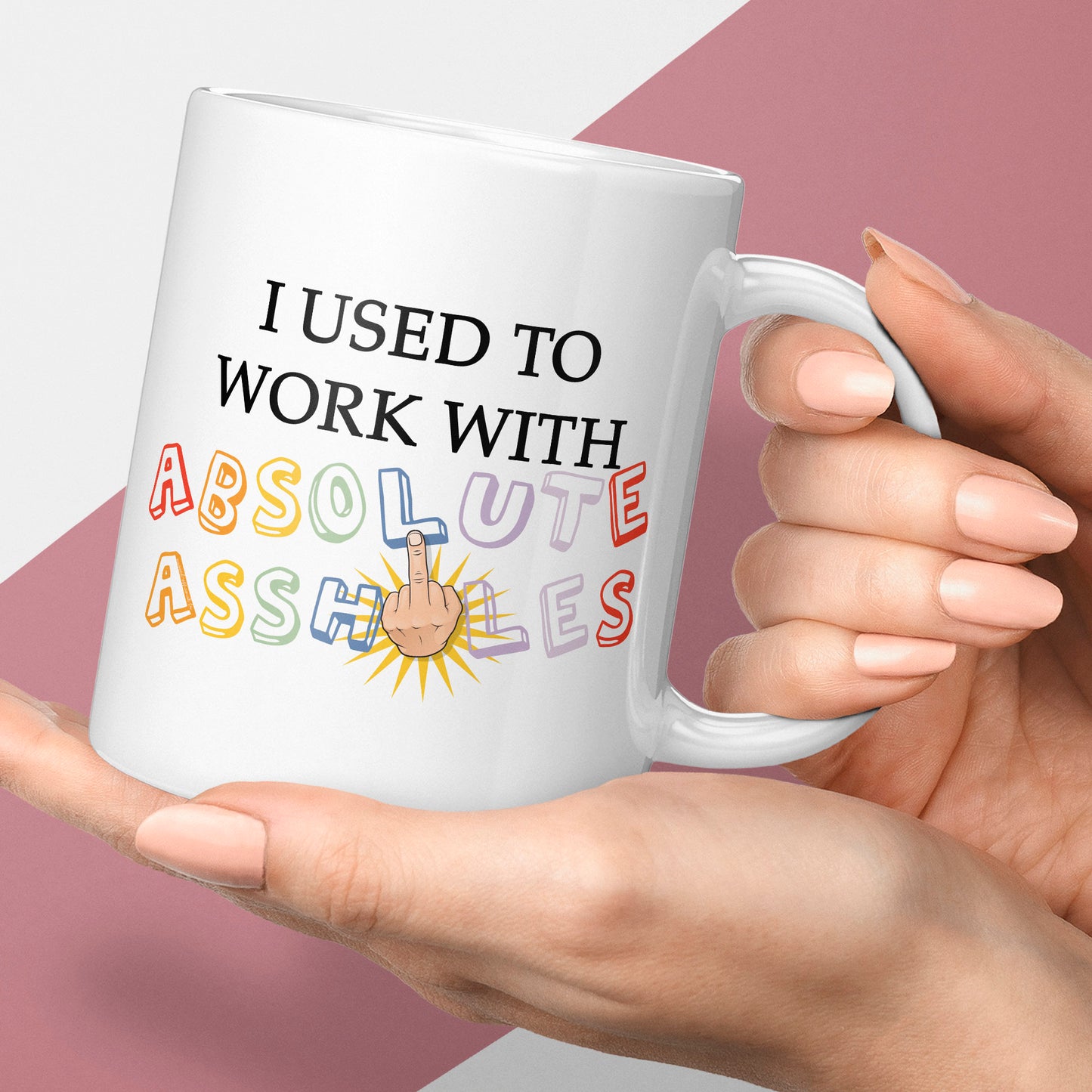 I Used To Work With Absolute Assholes Mug Funny Retirement Gift New Job For Work Boss Leaving Job Gift Colleague
