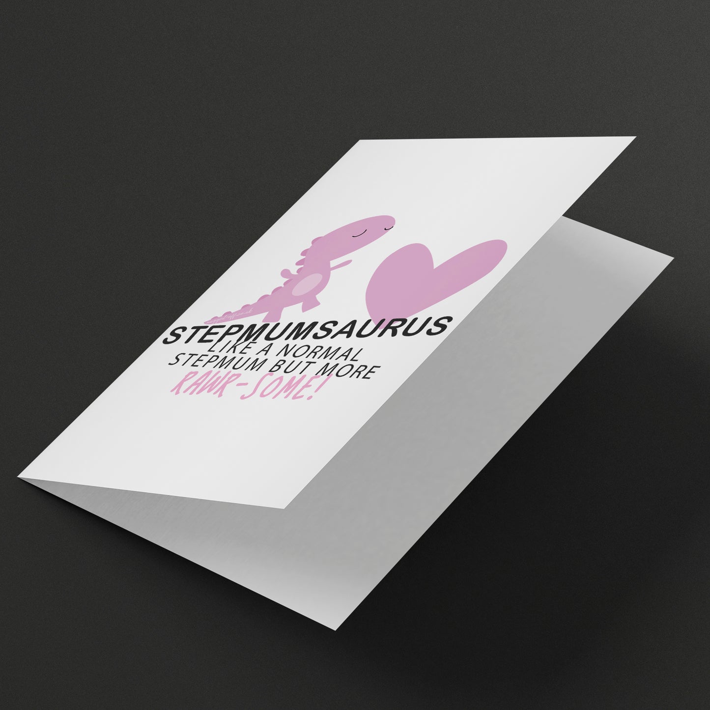 Stepmum Card Stepmumsaurus Greetings Card For Stepmum Birthday Mother's Day Blank Inside