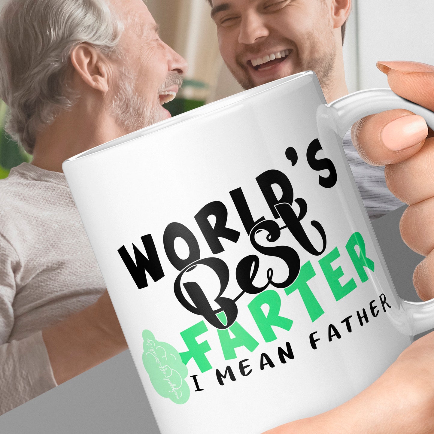 Dad Mug - Worlds best farter I mean father, Fathers Day Gifts