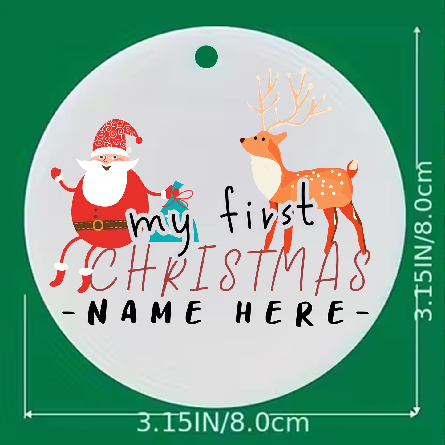 First Christmas personalised bauble for someones first Christmas