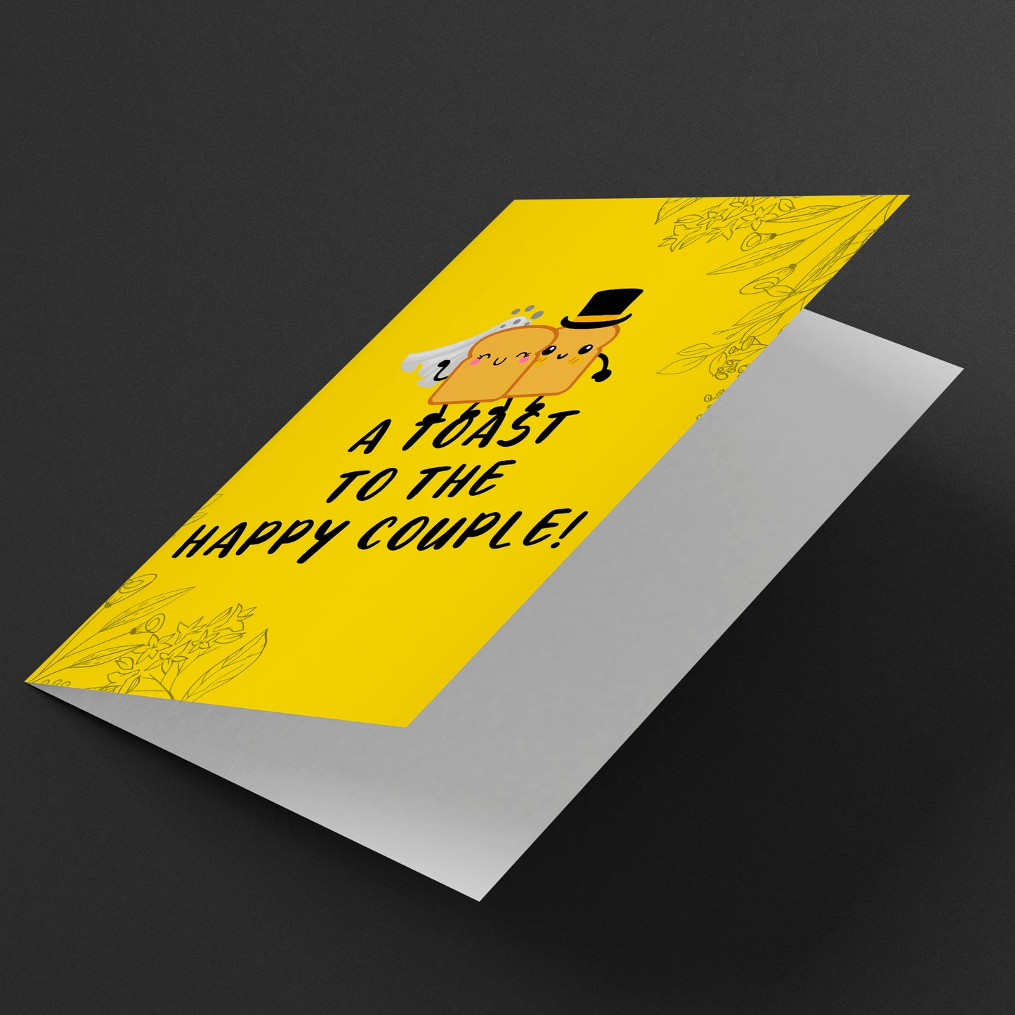 A Toast To The Happy Couple Wedding Funny Card Congratulations Wedding Day