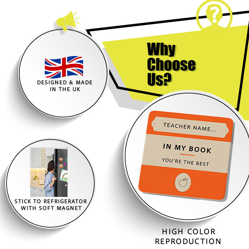 Personalised Fridge Magnet For Teacher Square Refrigerator Magnets Teachers