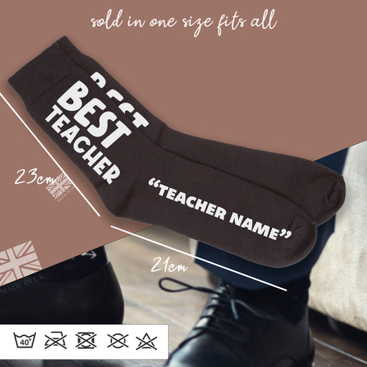 Best Teacher Personalised Socks end of school gifts to thank you teacher