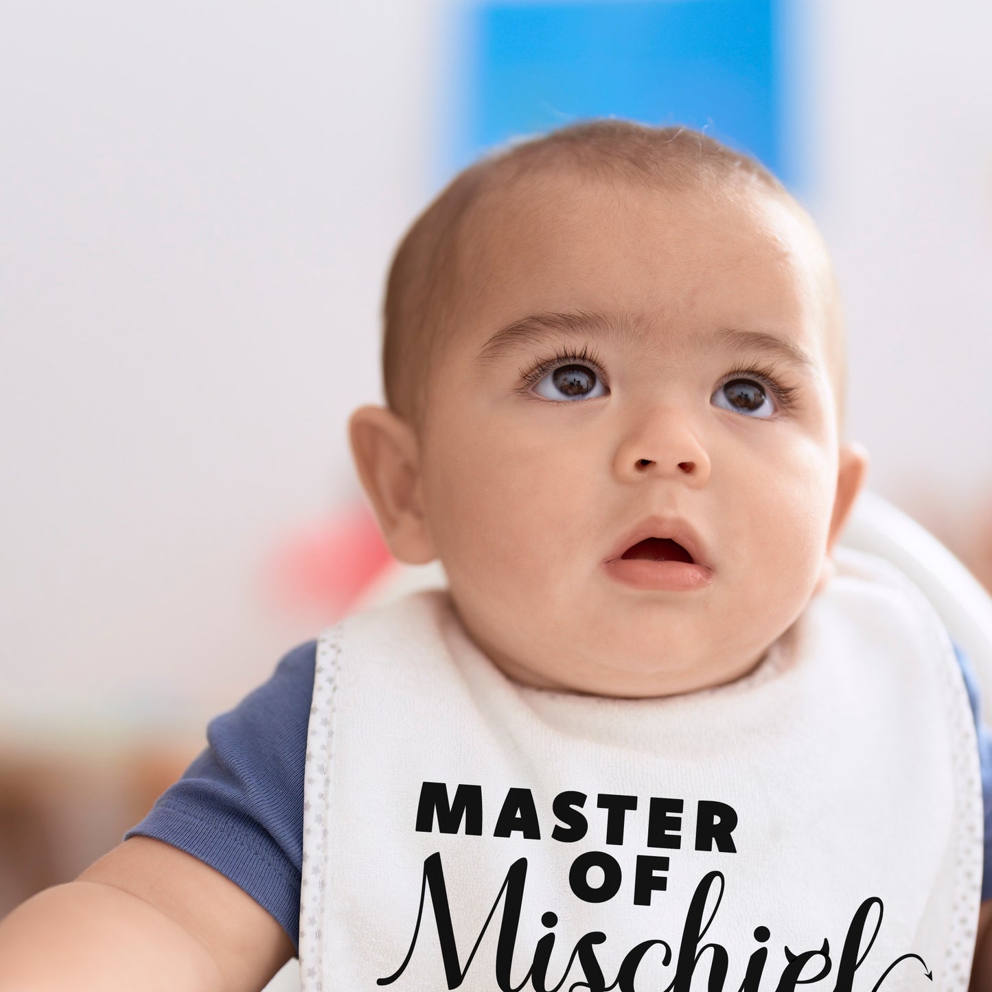 Personalised Baby Bib "Master of Mischief" with Baby's Name