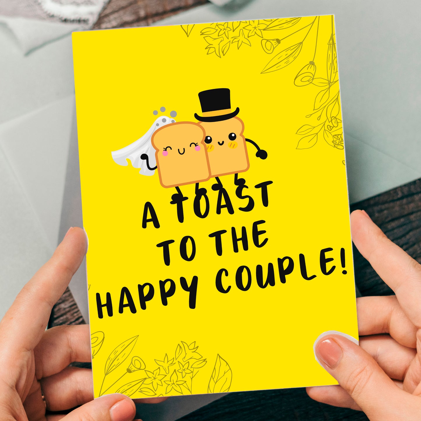 A Toast To The Happy Couple Wedding Funny Card Congratulations Wedding Day