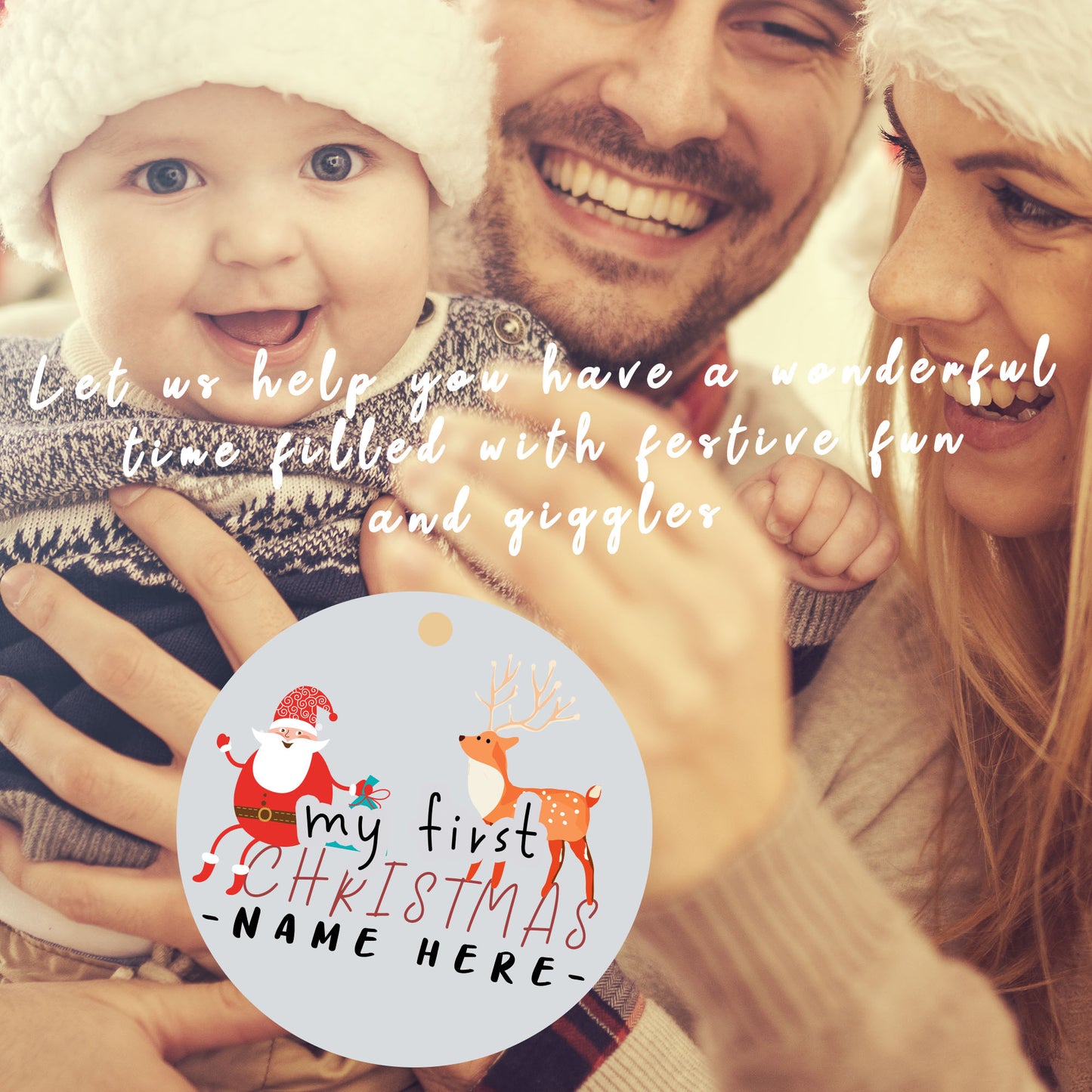 First Christmas personalised bauble for someones first Christmas