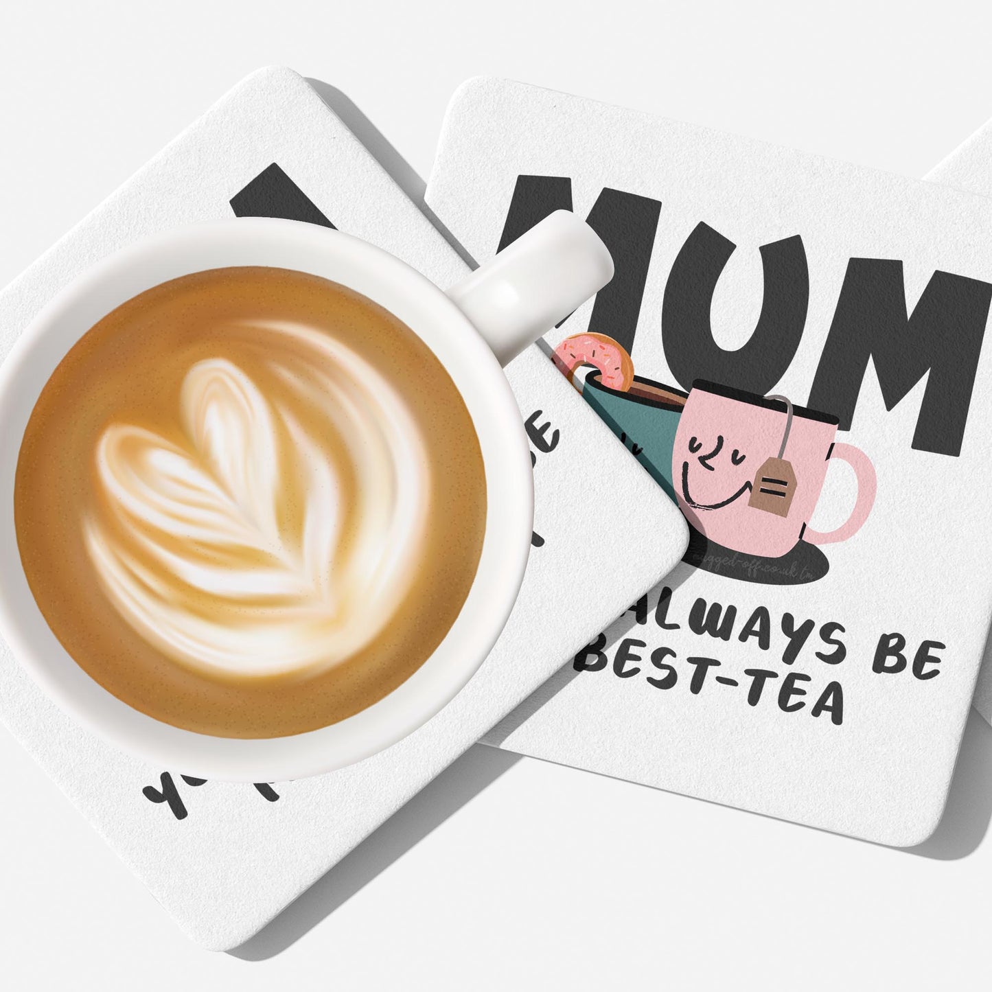 Mum Birthday Present Coaster, Funny Mum Birthday Gift, From Son, Daughter, Funny Best Mother Gift, Mummy You'll Always Be My Best-tea Coaster