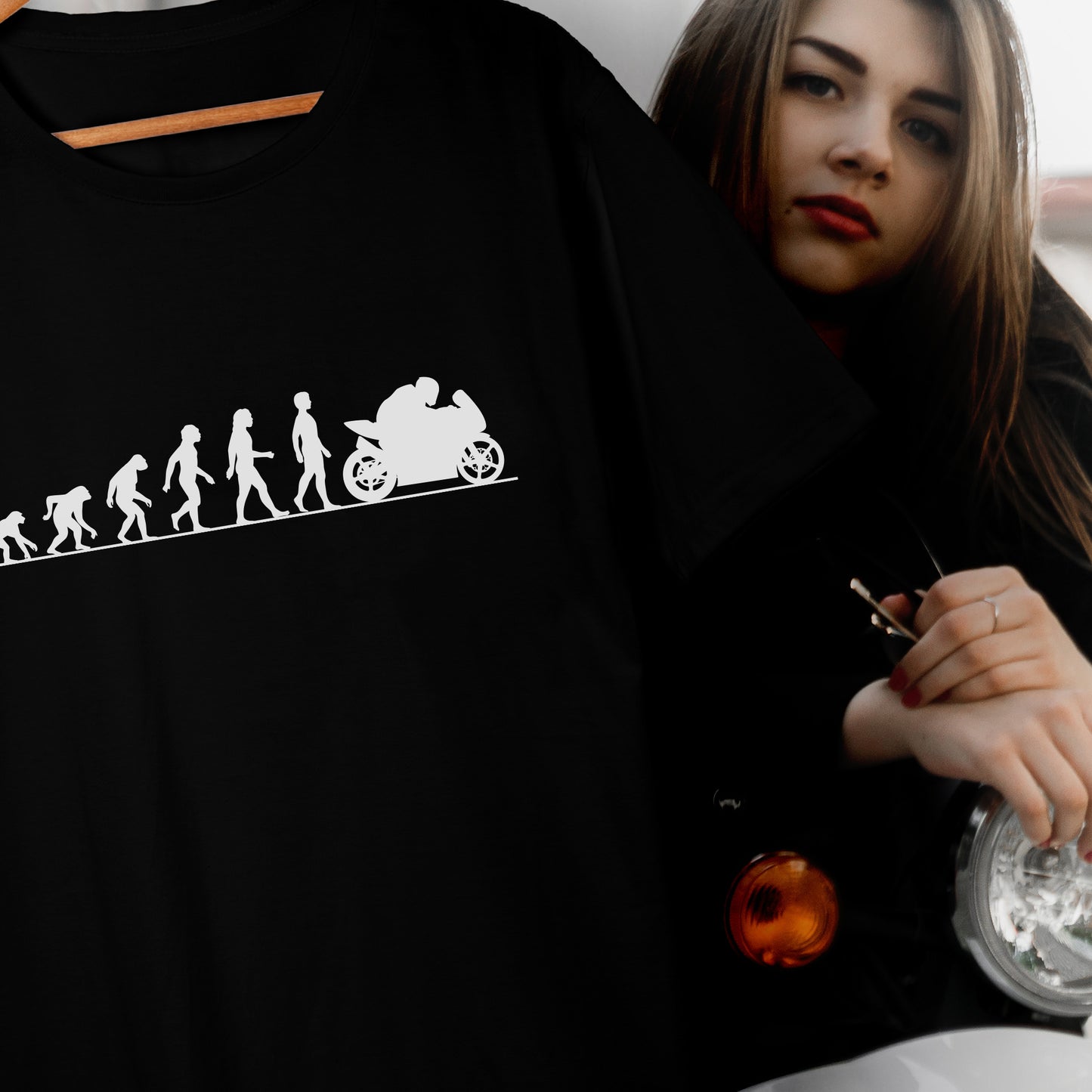 Motorbike Evolution Funny T-Shirt For Him Her