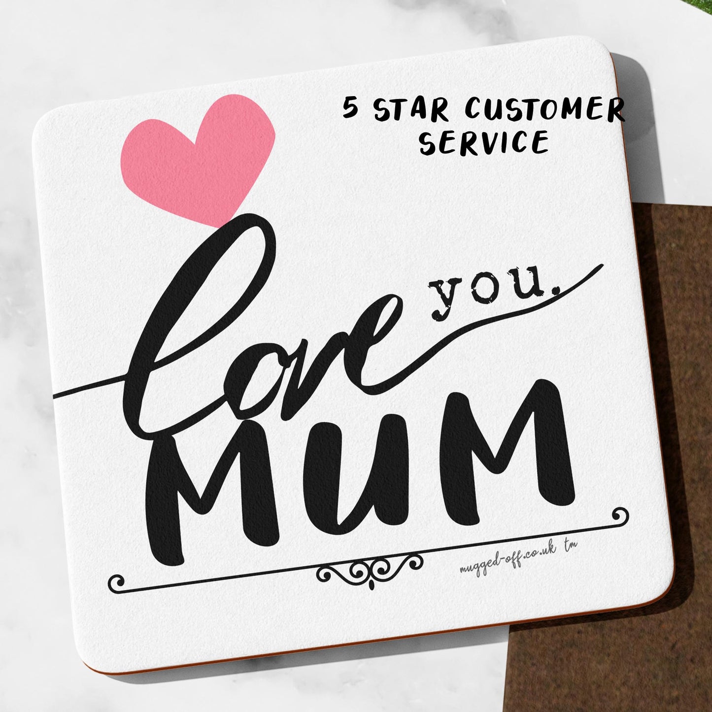 Mum Birthday Present From Son Daughter Funny Best Mother Gift Love you Mum Coaster Coaster Lovely Mum