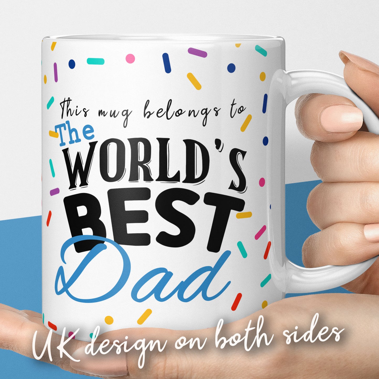 Worlds best dad mug gift for fathers day, coffee mug gift