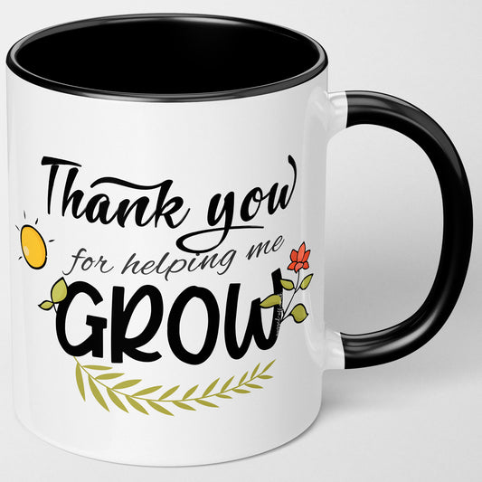 Teacher Mugs Teacher Gift Ideas - Thank You For Helping Me Grow Teacher Mug Ideal End Of Term Teacher Gifts Or Teacher Christmas Gifts