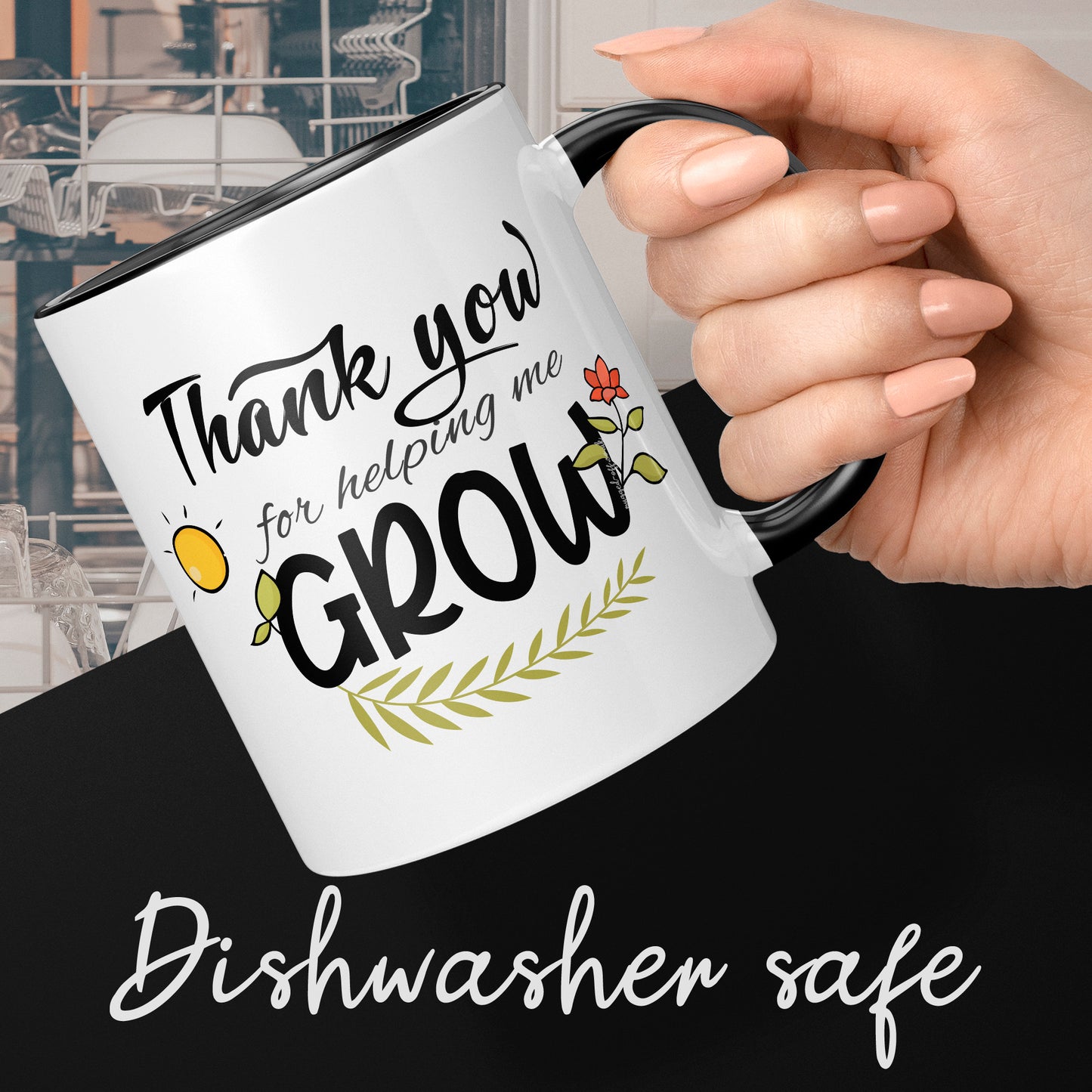 Teacher Mugs Teacher Gift Ideas - Thank You For Helping Me Grow Teacher Mug Ideal End Of Term Teacher Gifts Or Teacher Christmas Gifts