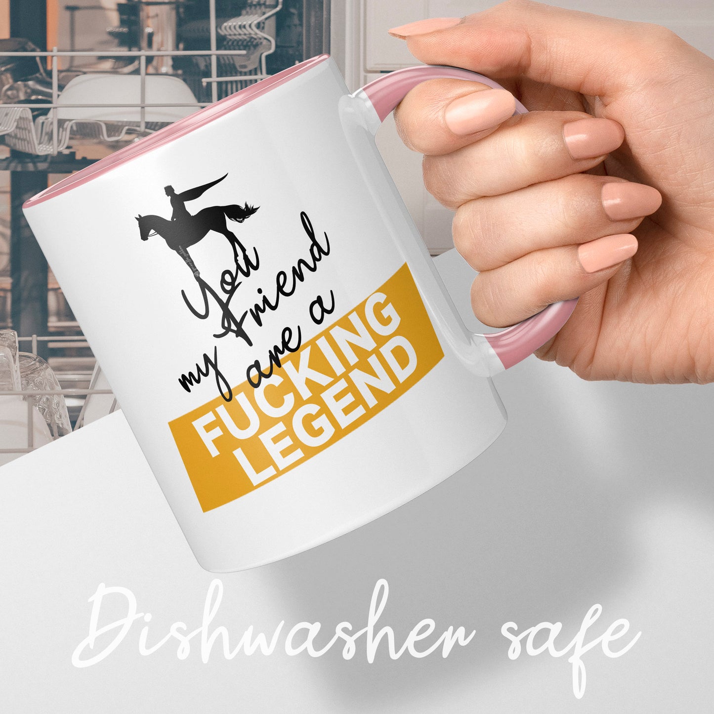 Legend mug for a friend, colleague or employee. funny mug gift in different colours
