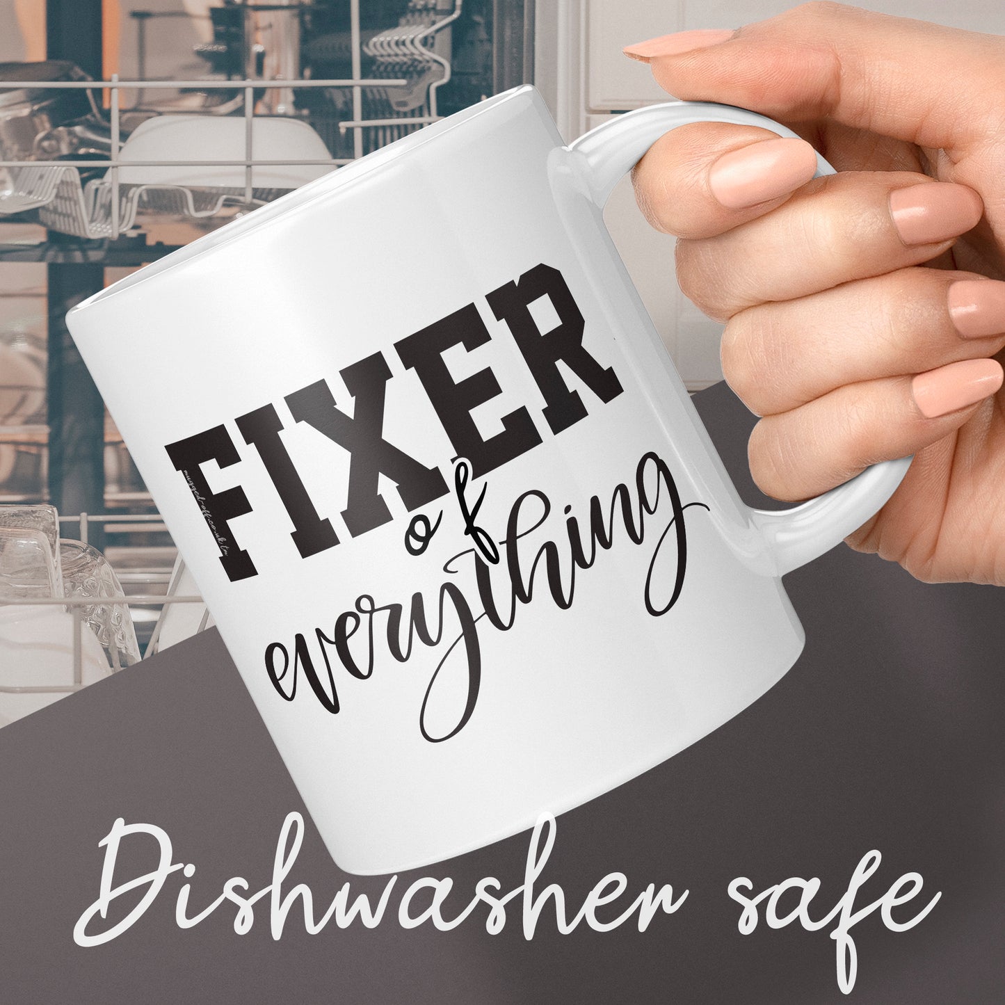 Mum Gift Dad Gift Fixer Of Everything Mug Funny Secret Santa Gifts For Work Colleague & Office Boss Birthday Christmas Leaving Gifts Work Colleague Husband Wife Girlfriend Boyfriend Gift For Him Or Her Unique Gift For Dad Grandad Mum