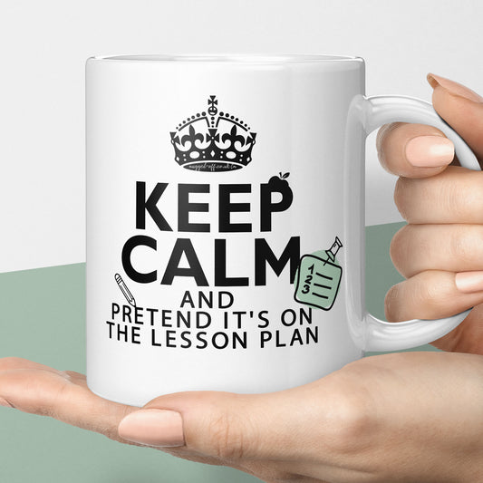 Keep calm Teacher/ Teaching Assistant joke mug for end of term gift
