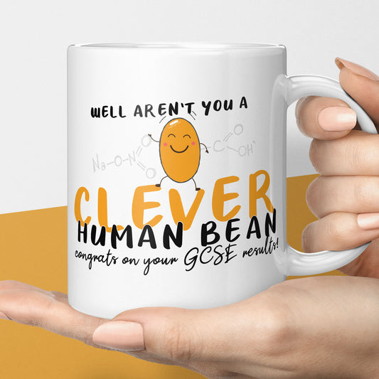 Clever bean - school GCSE congratulations mug for saying good job