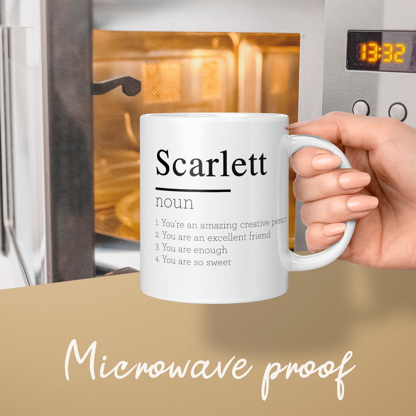 Personalised Name Mug, Gift Idea for Mum, Dad, Christmas, Birthday, Mother's Day, Father's Day