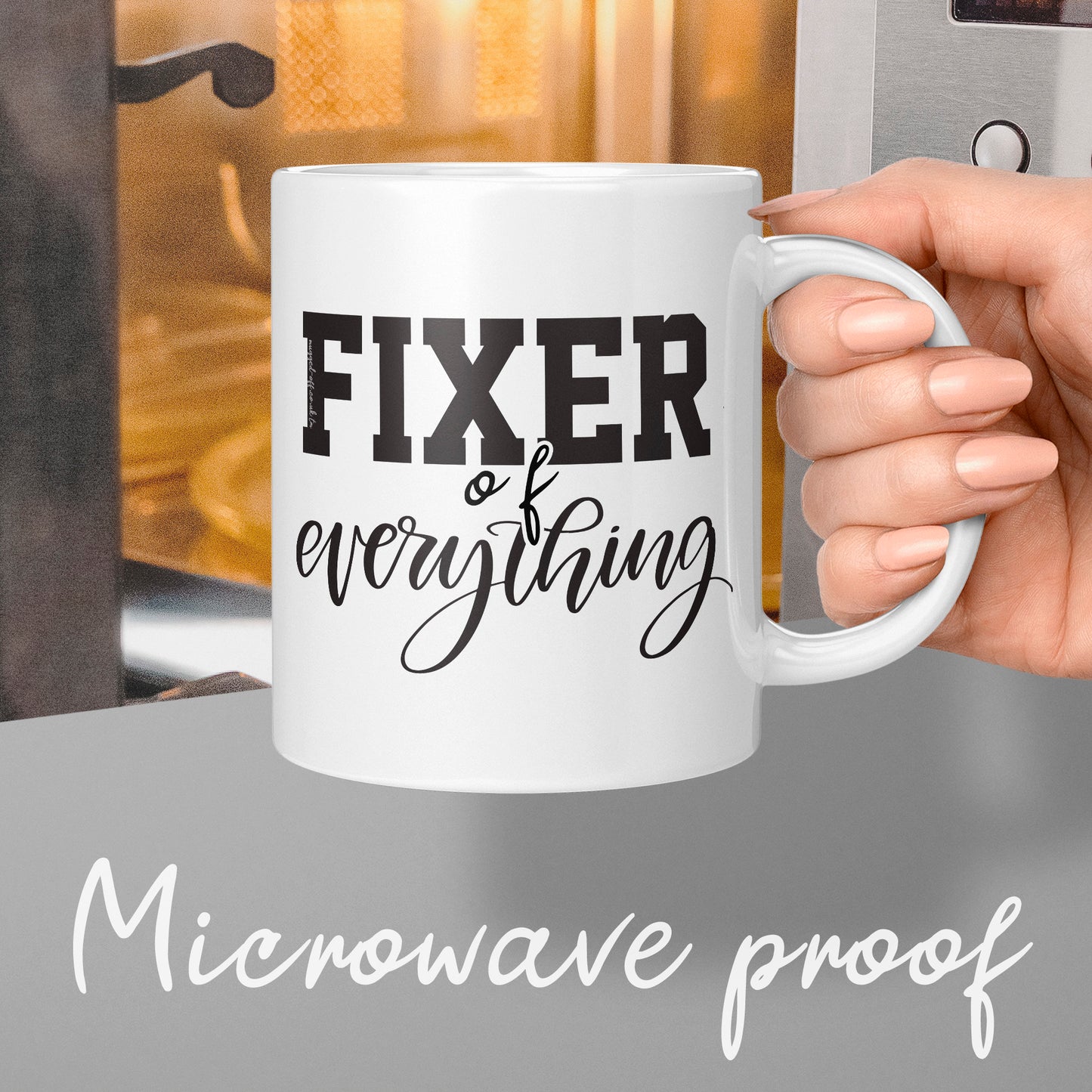Mum or Dad Gift Fixer Of Everything Mug Funny Secret Santa Gifts For Work Colleague & Office Boss Birthday Gift For Him Or Her Unique Gift For Dad Grandad or Mum