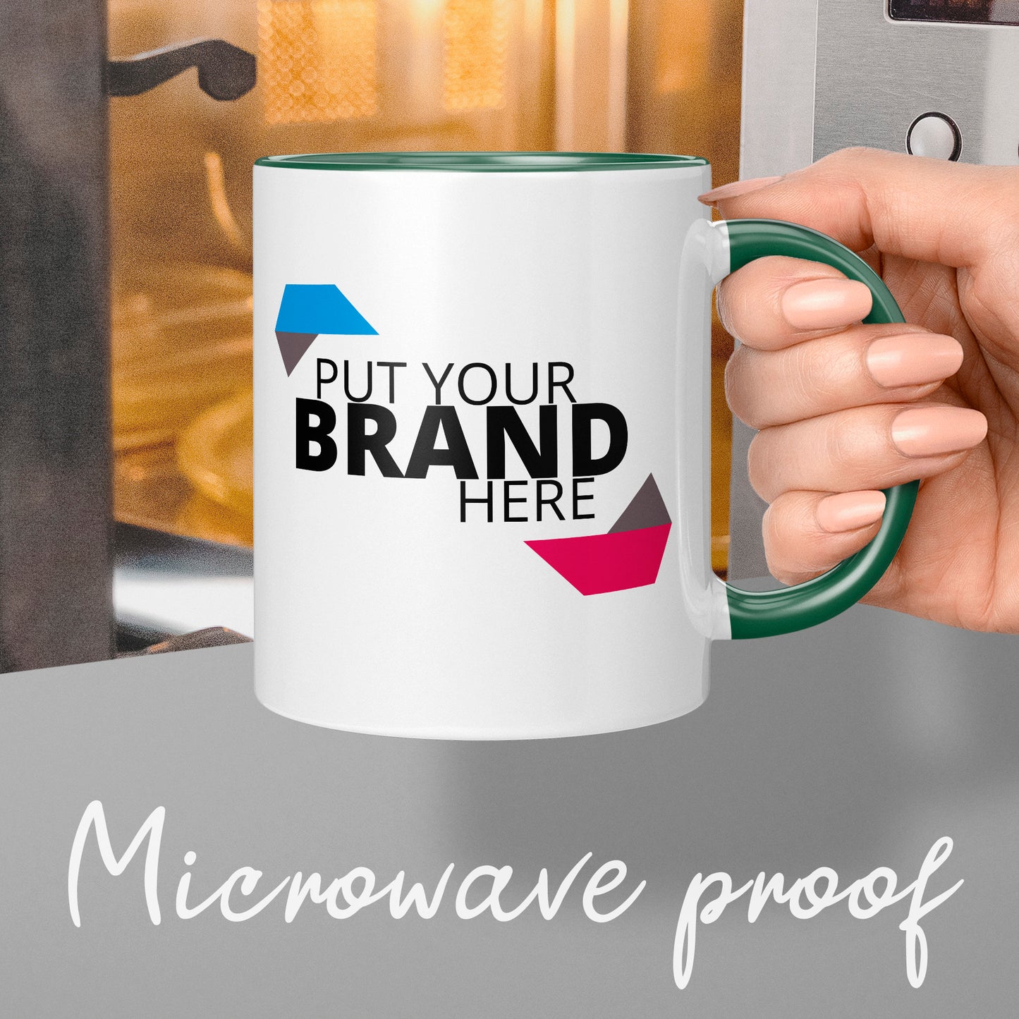 Branded Mugs (Dark Green) - Fully Inclusive Pricing Full Colour Both Sides & Free Delivery