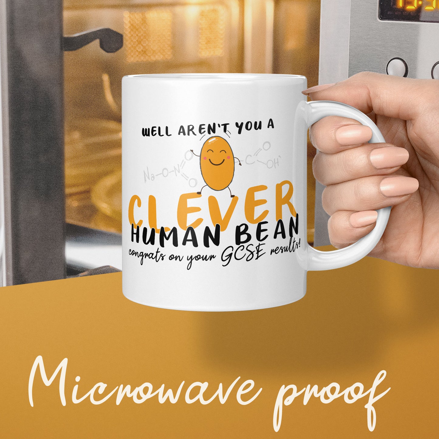 Clever bean - school GCSE congratulations mug for saying good job