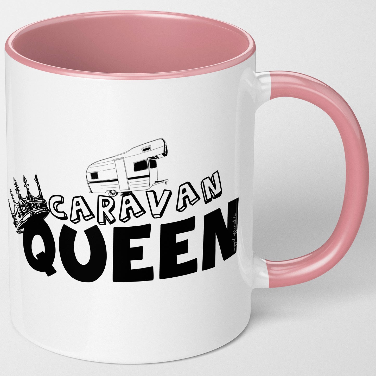 caravan queen pink mug gift for a caravan queen funny gift mug