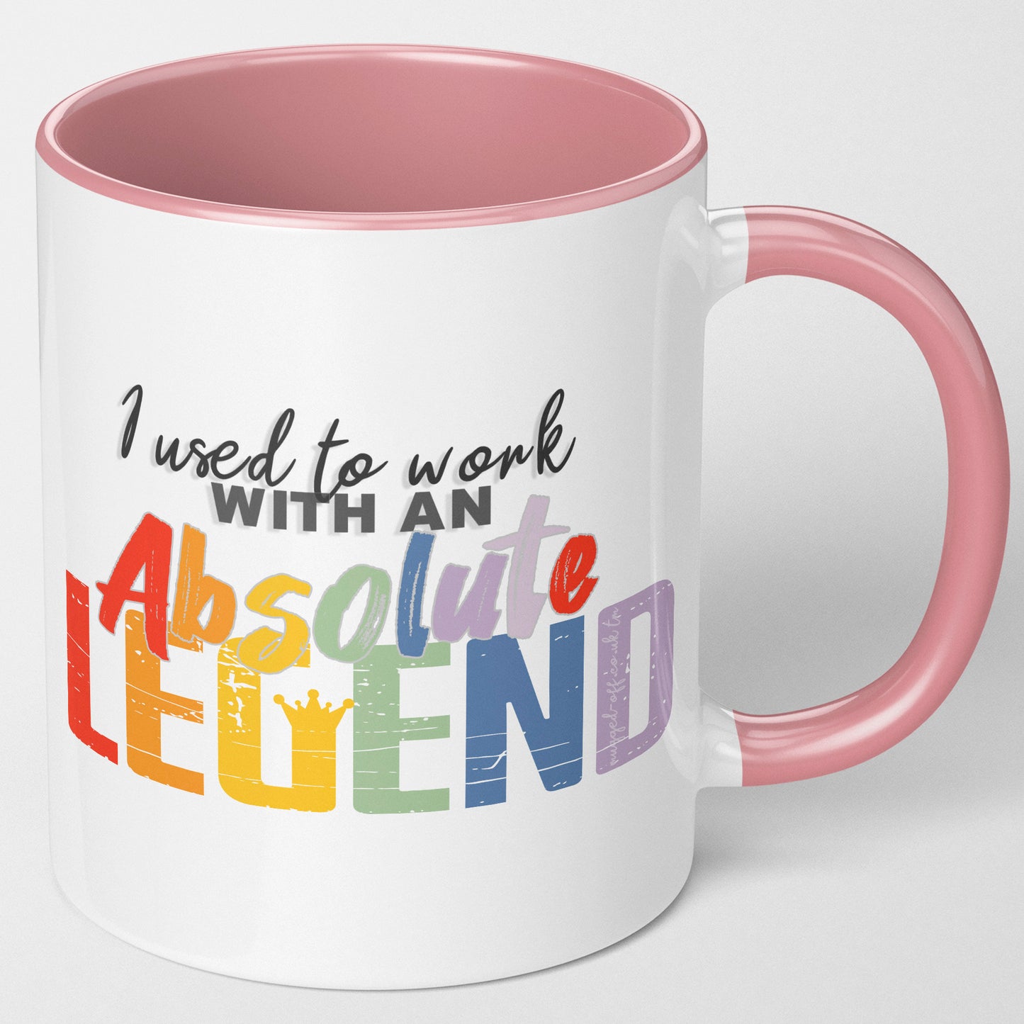 Absolute legend pink mug, funny leaving gift for workers/colleagues leaving