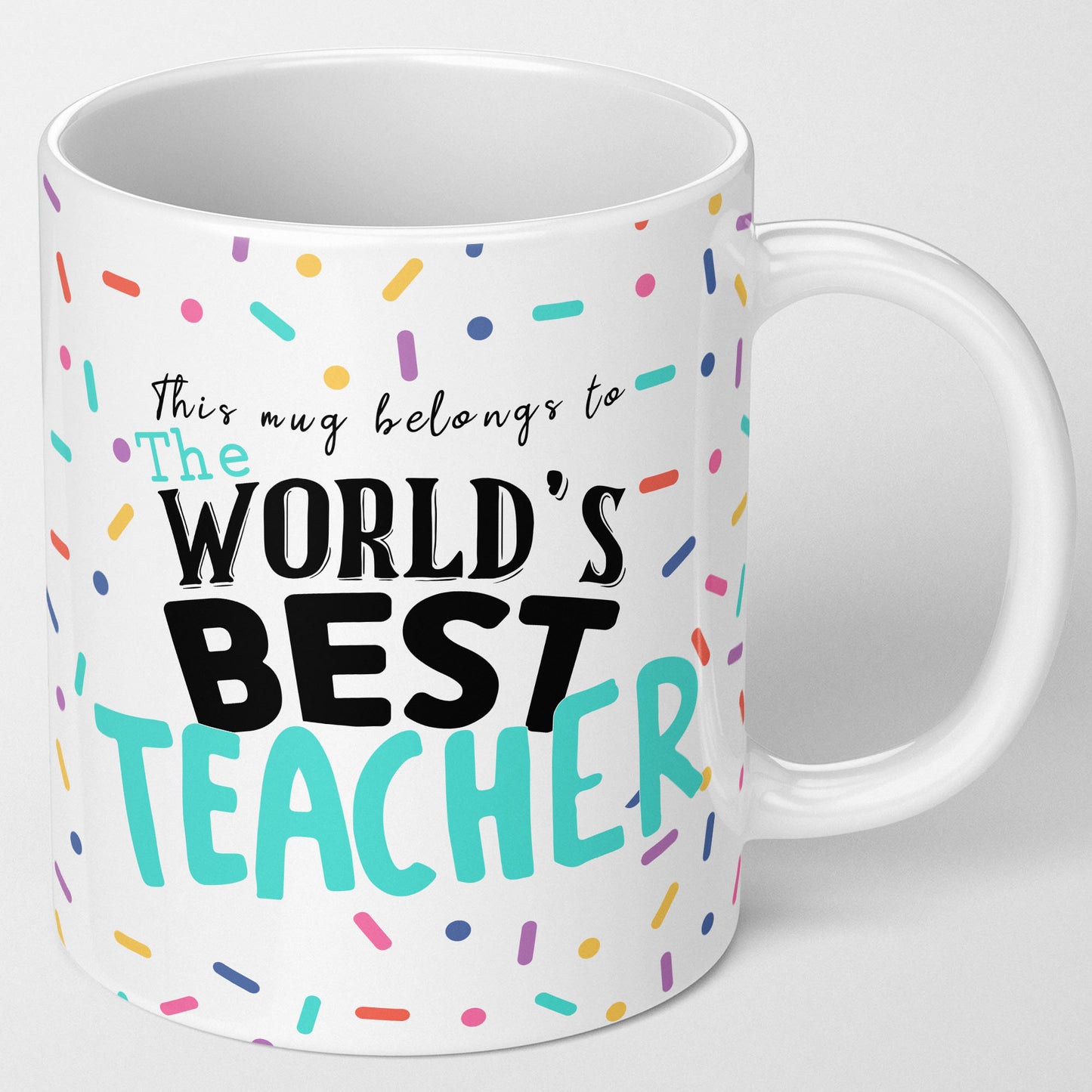 Worlds best teacher mug for end of term gift or graduation for a teacher