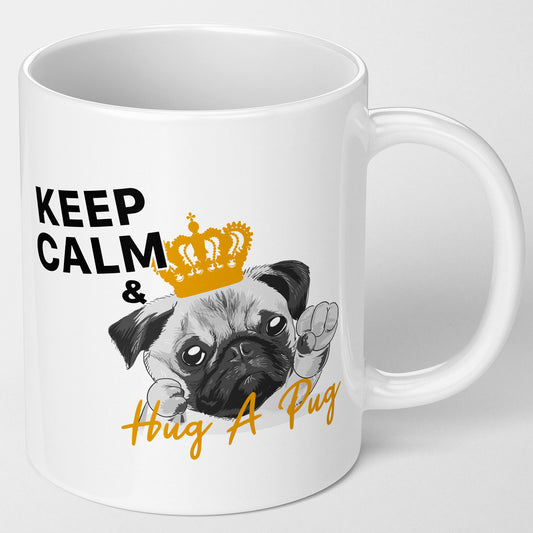Pug Gifts Keep Calm And Hug A Pug cheap gift for pug lovers