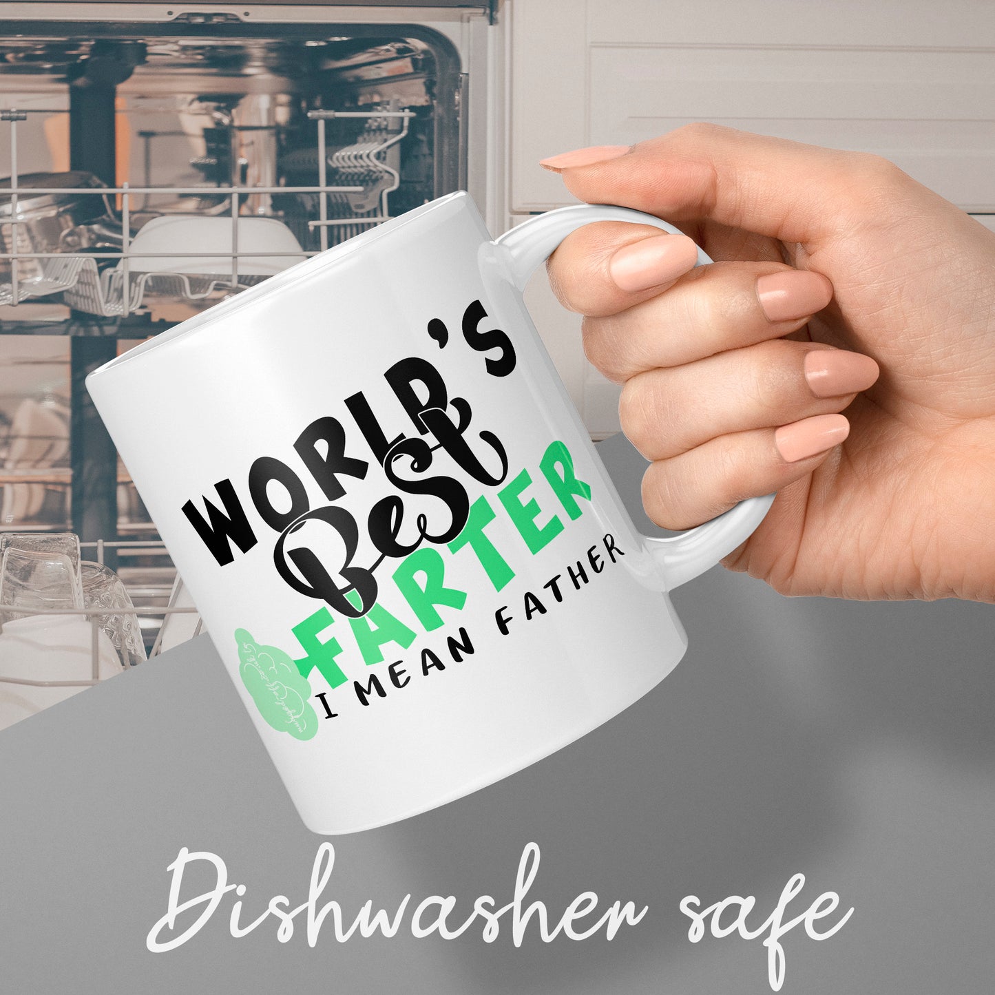 Dad Mug - Worlds best farter I mean father, Fathers Day Gifts