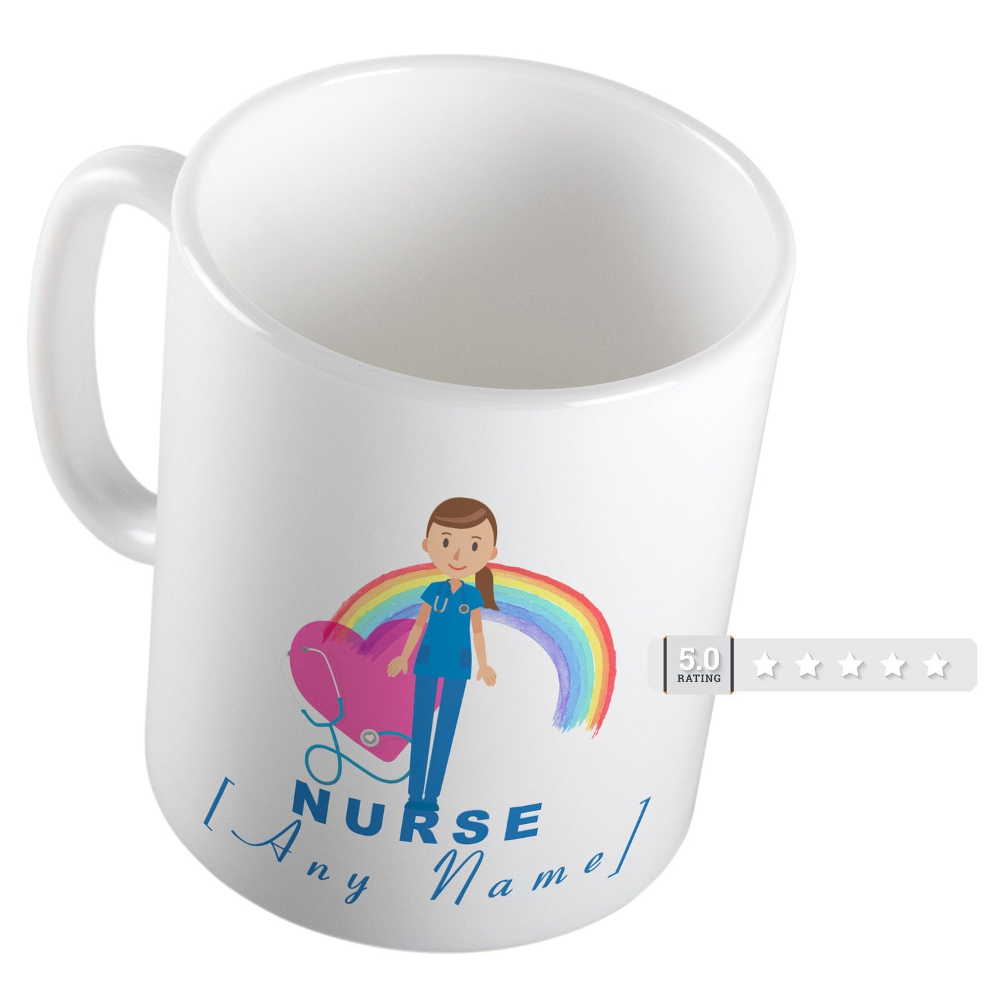 Personalised Nurse Gift Present Personalised Gift Nurse Mug Cup Blue Dress Hospital Medical Student