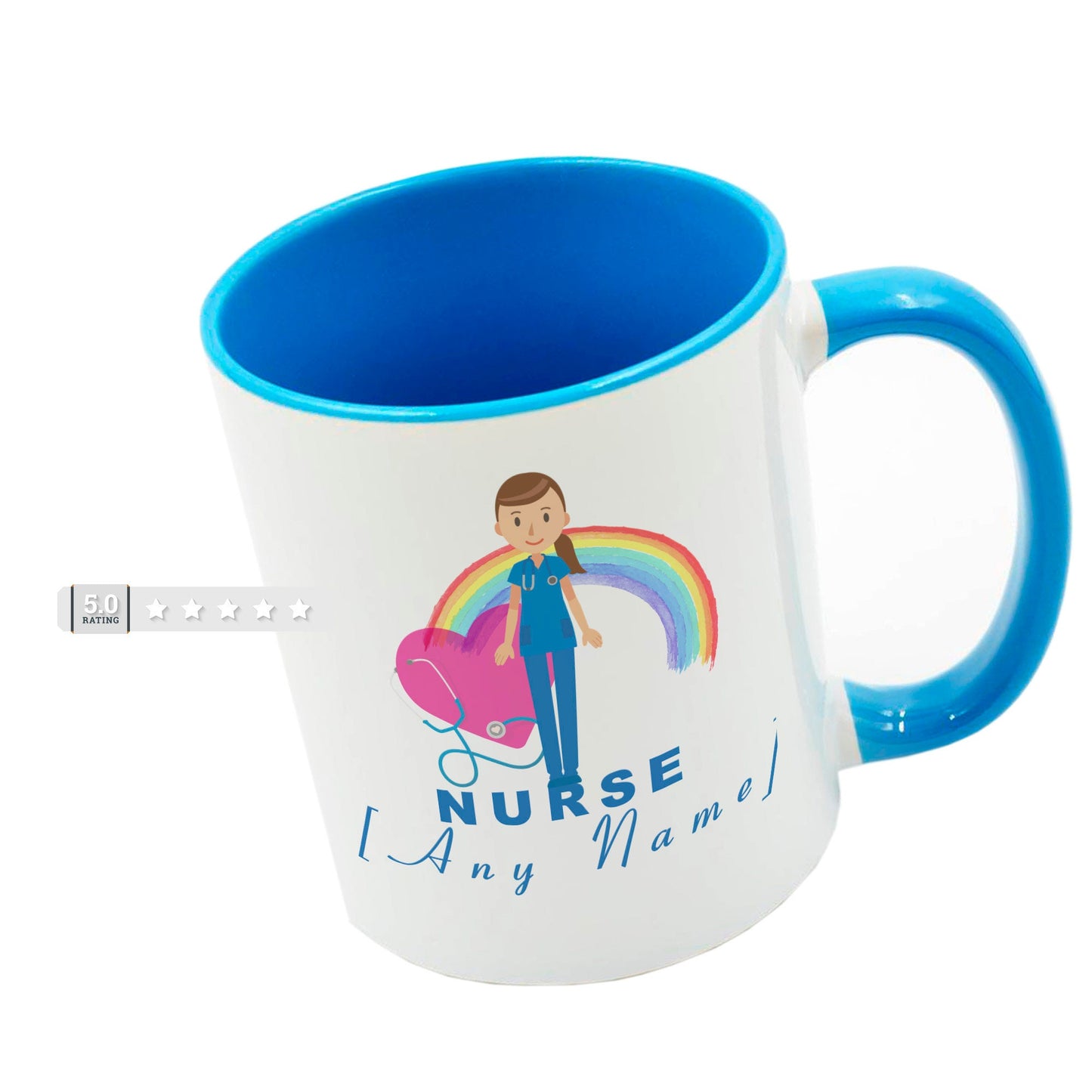 Personalised Nurse Gift Present Personalised Gift Nurse Mug Cup Blue Dress Hospital Medical Student