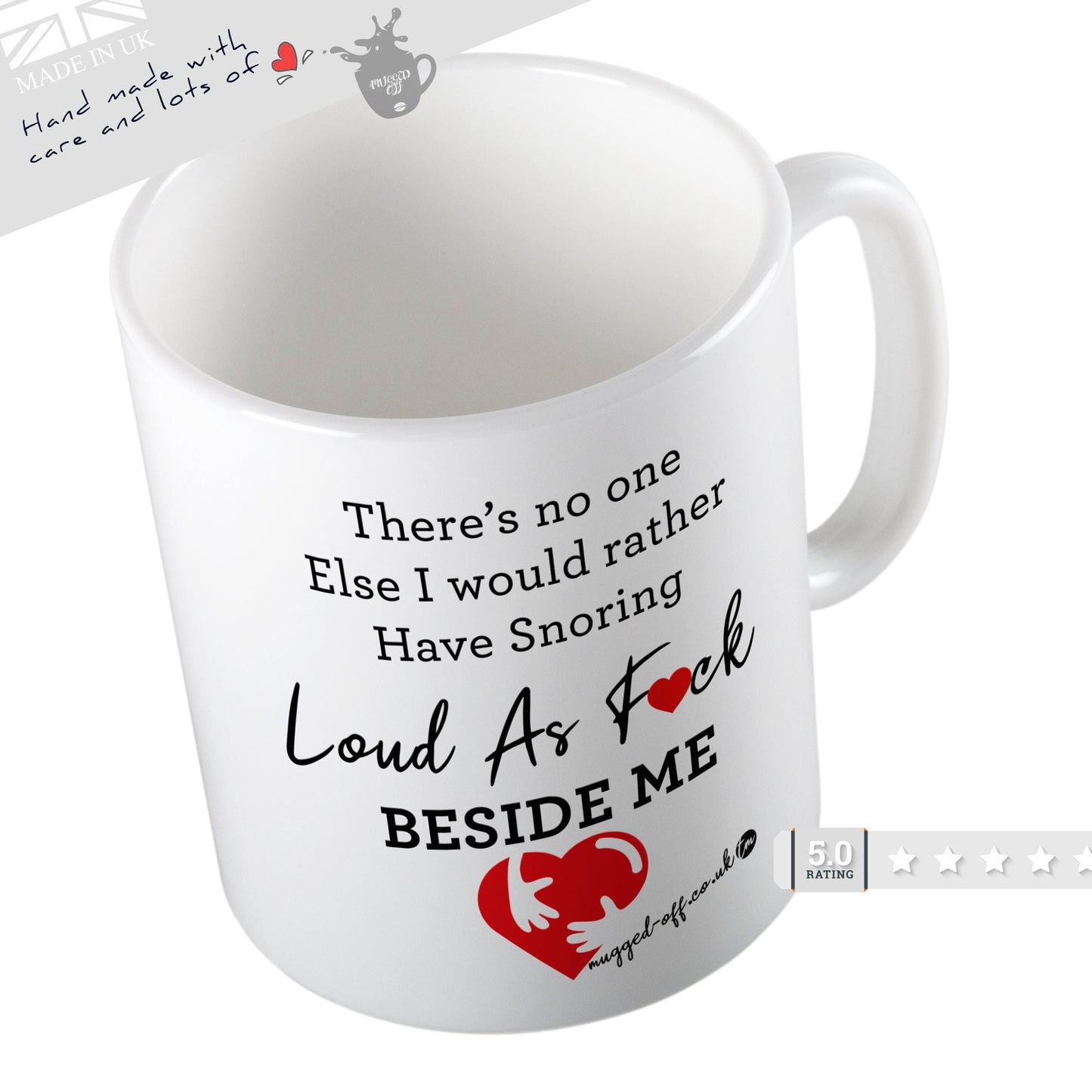 Anniversary Birthday Gift for Men Women Husband Wife Funny Anniversary Romantic Gifts Mug Cups Tea Coffee Mugs - Snoring - Love You So Much - valentine's day gift