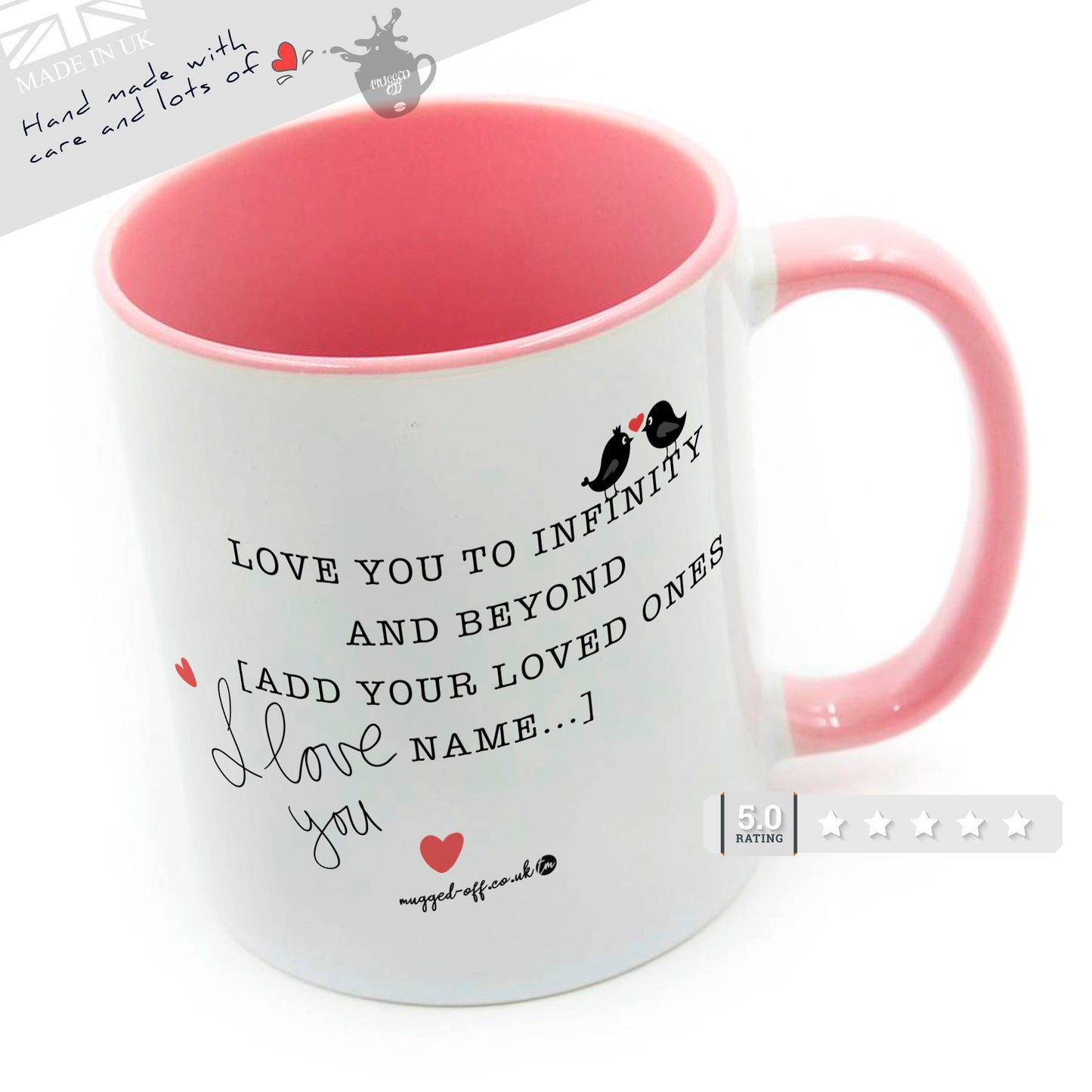 Valentines Day Mug Cup Cups Tea Coffee Mugs - love you to infinity and beyond
